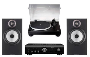 Denon PMA-600NE Black + Bowers & Wilkins 606 S3 + Audio-Technica AT-LP5x
