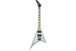 JACKSON X-SERIES RHOADS RRX24M MN SNOW WHITE WITH BLACK PINSTRIPES