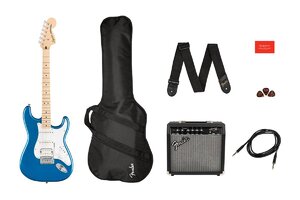 SQUIER by FENDER AFFINITY SERIES STRAT PACK HSS LAKE PLACID BLUE
