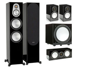 Monitor Audio Silver 500 /100/centre150/W12 Black High Gloss