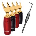 AUDIOQUEST spc 500 Series Multi-Spade Gold set of 4