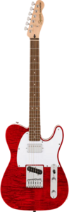 SQUIER AFFINITY SERIES TELECASTER FLAME MAPLE TOP CRIMSON RED TRANSPARENT