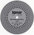 Tonar 10cm Aluminium Stroboscopic Disc, art.5468