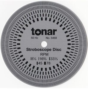 Tonar 10cm Aluminium Stroboscopic Disc, art.5468