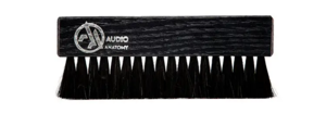 Audio Anatomy Oak Wood Brush Black With Antistatic Goat And Nylon Fiber - Deluxe Dry & Wet Cleaning